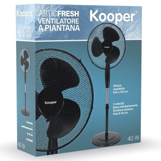 Kooper Ανεμιστήρας με στρογγυλή βάση, 3 ταχύτητες, ρυθμιζόμενο ύψος...