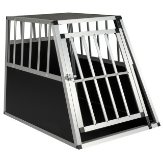 Costway Αλουμινένιο Κλουβί Μεταφοράς Σκύλου με Πόρτα που Κλειδώνει ...