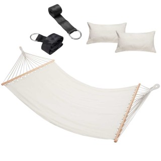 BAKAJI  Αιώρα Κήπου 2 Θέσεων Ξύλο Βαμβάκι Χαλάρωση Εξωτερικού Χώρου...