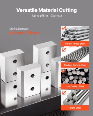 VEVOR Ανταλλακτικές Λεπίδες Κοπής Ράβδου 28mm, 6 Τεμάχια, Διπλής Όψ... VEVOR Ανταλλακτικές Λεπίδες Κοπής Ράβδου 28mm, 6 Τεμάχια, Διπλής Όψ...