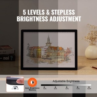 VEVOR Επαναφορτιζόμενη Επιφάνεια Φωτισμού LED A4 με Ρυθμιζόμενη Φωτ... VEVOR Επαναφορτιζόμενη Επιφάνεια Φωτισμού LED A4 με Ρυθμιζόμενη Φωτ...