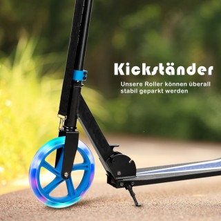 Costway  Αθλητικό Πατίνι με Ρυθμιζόμενο Τιμόνι και LED Φώτα για Παι...