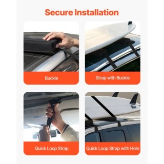 VEVOR Μαλακά Μαξιλάρια Οροφής 39cm 80kg για Καγιάκ Κανό Σέρφινγκ CD...