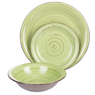 Galileo Σετ πιάτων 12 τεμαχίων σε χειροποίητη ζωγραφιστή πέτρα για ...