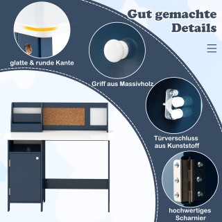 Costway Παιδικό Γραφείο με Καρέκλα 90x45x85,5 εκ. HY10278BL Costway Παιδικό Γραφείο με Καρέκλα 90x45x85,5 εκ. HY10278BL