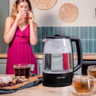 Βραστήρας Νερού 1,7L με Γυάλινο Σώμα 2200W Μαύρο CEC-00169 Cecotec Βραστήρας Νερού 1,7L με Γυάλινο Σώμα 2200W Μαύρο CEC-00169 Cecotec