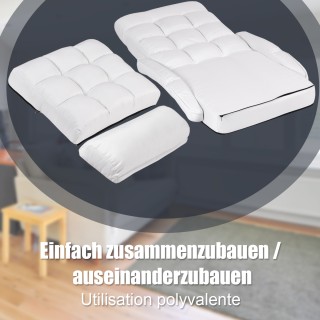 Costway Λευκός Καναπές-Κρεβάτι Lazy για Σπίτι και Γραφείο HW56730WH Costway Λευκός Καναπές-Κρεβάτι Lazy για Σπίτι και Γραφείο HW56730WH