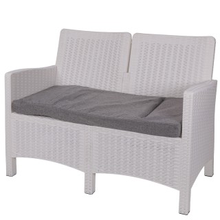 Galileo Σετ κήπου 4 θέσεων με γκρι μαξιλάρια από πλαστικό PP με όψη...