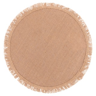 Villa dEste Home Στρογγυλό Τραπεζομάντηλο 38 εκ. από Γιούτα με Κεντ...