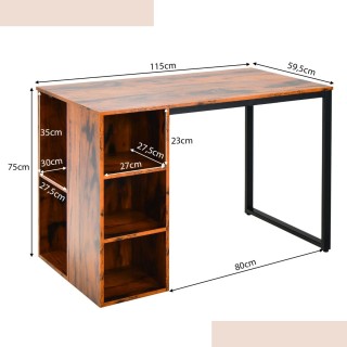 Costway Γραφείο με 5 ράφια & μεταλλικό πλαίσιο Μοντέρνο γραφείο υπο... Costway Γραφείο με 5 ράφια & μεταλλικό πλαίσιο Μοντέρνο γραφείο υπο...