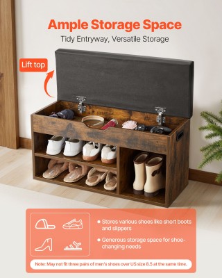 VEVOR Παπουτσοθήκη Εισόδου με Μαξιλάρι Καθίσματος και Κρυφό Αποθηκε... VEVOR Παπουτσοθήκη Εισόδου με Μαξιλάρι Καθίσματος και Κρυφό Αποθηκε...