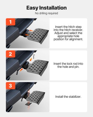 VEVOR Προστατευτικό προφυλακτήρα με σκαλοπάτι ρυμούλκησης για δέκτη... VEVOR Προστατευτικό προφυλακτήρα με σκαλοπάτι ρυμούλκησης για δέκτη...