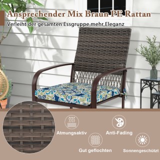 Costway Σετ Κήπου Πολυρατάν για 4 Άτομα με Επιφάνεια Τραπέζι από WP... Costway Σετ Κήπου Πολυρατάν για 4 Άτομα με Επιφάνεια Τραπέζι από WP...