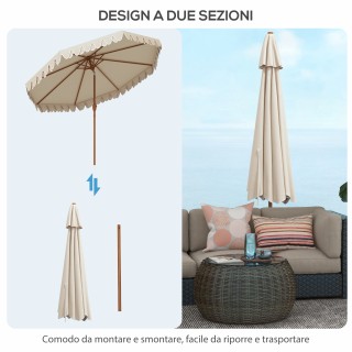 Outsunny Ομπρελόνι Κήπου με Μανιβέλα και Κλίση, Αεραγωγοί και 8 Ακτ... Outsunny Ομπρελόνι Κήπου με Μανιβέλα και Κλίση, Αεραγωγοί και 8 Ακτ...