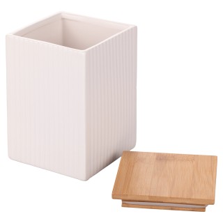 Villa dEste Home Μεγάλο δοχείο 1080 ml από γρανίτη με καπάκι μπαμπο...