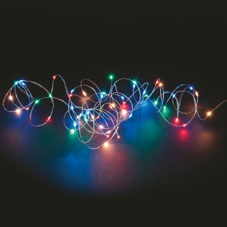 Galileo Πολύχρωμη Σειρά ΜικροLED 50 Λαμπτήρων με Μπαταρία για Εσωτε...