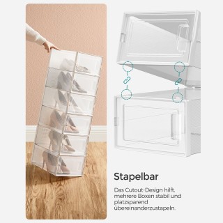 SONGMICS Κουτιά Αποθήκευσης Παπουτσιών 36 x 28 x 22 cm Μέγιστο Μέ... SONGMICS Κουτιά Αποθήκευσης Παπουτσιών 36 x 28 x 22 cm Μέγιστο Μέ...