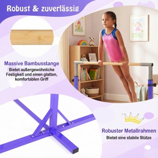 Costway Ρυθμιζόμενη Οριζόντια Μπάρα Γυμναστικής με 12 Επίπεδα Ύψους...