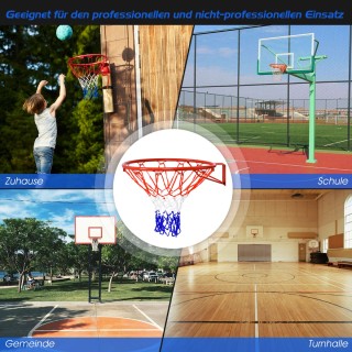 Costway  Κλασικό Στεφάνι Μπάσκετ με Ανθεκτικό Δίχτυ για Εσωτερική κ...