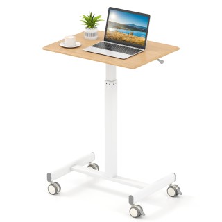 Κινητό Ρυθμιζόμενο Γραφείο με Ρόδες και Αέριο Φυσικό 65 x 48 x 74,5...