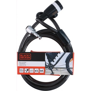 BLACK & DECKER BLACK+DECKER Κλειδαριά Καλωδίου για Ποδήλατα, Μοτοσι...
