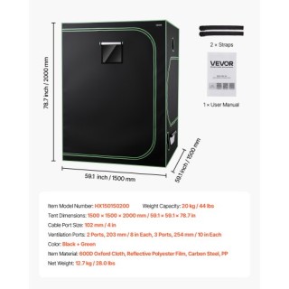 VEVOR Σετ Καλλιέργειας Εσωτερικού Χώρου με Φωτισμό LED και Σύστημα ... VEVOR Σετ Καλλιέργειας Εσωτερικού Χώρου με Φωτισμό LED και Σύστημα ...