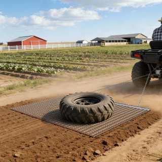 VEVOR Σύρσιμο Άροτρο 1.8x0.9 m, Αποδοτικό Καλλιεργητικό Πλέγμα Γαλβ...