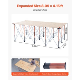 VEVOR Φορητή Πτυσσόμενη Εργαλειοθήκη 2445 x 1255 mm 2724 kg BXSGZTP...