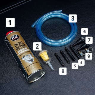 K2 DIESEL DICTUM Καθαριστικό Μπεκ Πετρελαίου 500ML Σετ W324