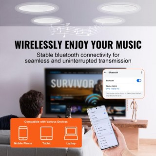 VEVOR 4 Ηχεία Οροφής Bluetooth 6.5 150W Εντοιχισμού DPXDYSQ65YCSYB2...