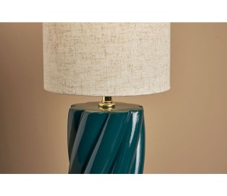 Ostaria Λάμπα Κεραμική Στριφτή Twist Μπλε Και Μπεζ -36177 Ostaria Λάμπα Κεραμική Στριφτή Twist Μπλε Και Μπεζ -36177