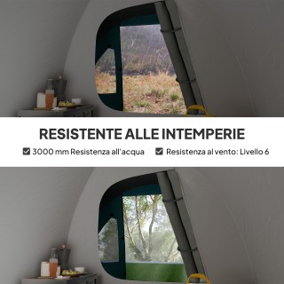 Outsunny Σκηνή Κατασκήνωσης για 3 Άτομα με Δωμάτιο και Βεράντα, Αδι... Outsunny Σκηνή Κατασκήνωσης για 3 Άτομα με Δωμάτιο και Βεράντα, Αδι...