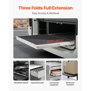 VEVOR Συρόμενοι Οδηγοί Συρταριών 16-60 εκ. με Απαλό Κλείσιμο και Πλ... VEVOR Συρόμενοι Οδηγοί Συρταριών 16-60 εκ. με Απαλό Κλείσιμο και Πλ...