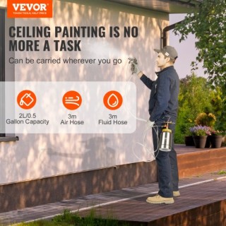 Δοχείο Βαφής Πίεσης VEVOR 2L με Πιστόλι Ψεκασμού 1.8mm και Σωλήνες ... Δοχείο Βαφής Πίεσης VEVOR 2L με Πιστόλι Ψεκασμού 1.8mm και Σωλήνες ...