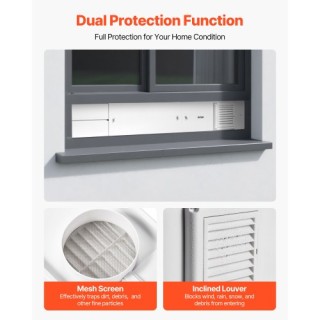 VEVOR Κιτ Αεραγωγού Στεγνωτηρίου για Συρόμενα Παράθυρα ρυθμιζόμενο ...