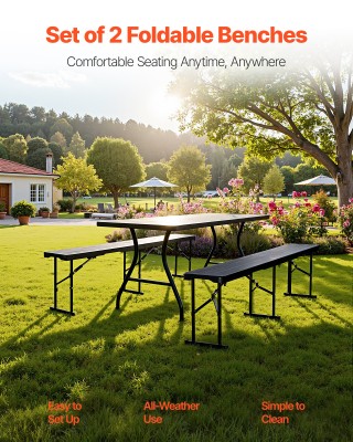 VEVOR Φορητός Πτυσσόμενος Πάγκος 6FT, Διαστάσεις: 1825 x 280 x 430 ... VEVOR Φορητός Πτυσσόμενος Πάγκος 6FT, Διαστάσεις: 1825 x 280 x 430 ...