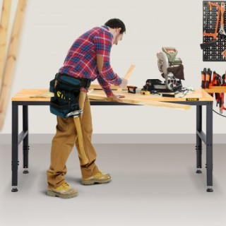 VEVOR  Ρυθμιζόμενος Πάγκος Εργασίας 48x20 με Πρίζα LDSGZTSM4820V400PV2