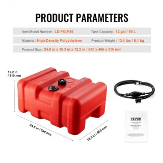 Φορητή Δεξαμενή Καυσίμου Σκαφών VEVOR 55L με Σωλήνα - Κόκκινη CYCY... Φορητή Δεξαμενή Καυσίμου Σκαφών VEVOR 55L με Σωλήνα - Κόκκινη CYCY...