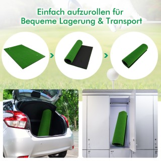 Costway  Προπονητική Ματ Γκολφ με Συνθετικό Χλοοτάπητα και Αντιολισ...