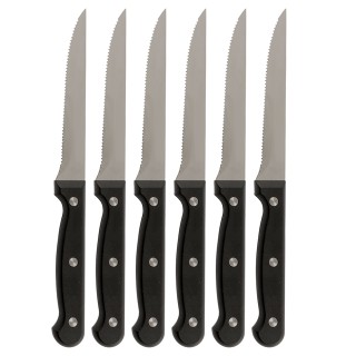 Galileo Σετ 6 Μαχαιριών Μπριζόλας με Οδοντωτή Λεπίδα από Ανοξείδωτο...