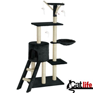 BAKAJI Ονυχοδρόμιο για Γάτες με Σχοινί Sisal και Ξύσιμο Μαύρο 01824754