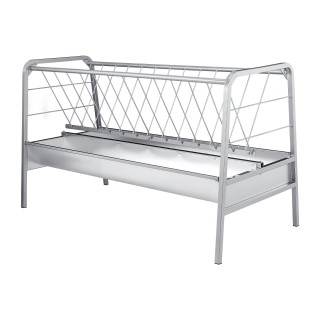 VEVOR Δίδυμη Ταΐστρα Σιτηρών και Χόρτου 300 L, 147 cm, Μεταλλική Βα...