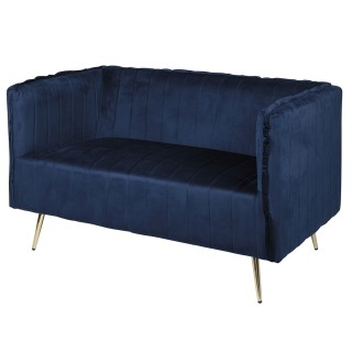 Galileo Διώτιβος vintage καναπές σε μπλε χρώμα 126x75x82 cm με ξύλι...