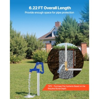 VEVOR Αντιπαγωτική Στήλη Νερού για Κήπο, 1895mm, Βάθος Ενταφιασμού ...