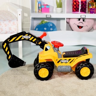 Costway  Παιδικός Εκσκαφέας με Καθισματάκι και Αποθηκευτικό Χώρο γι...