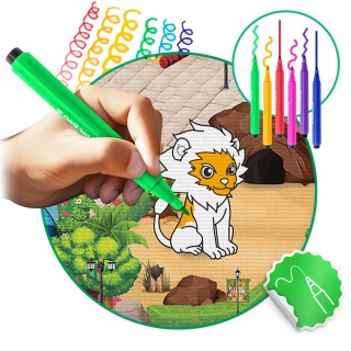 Χαλάκι Δραστηριοτήτων 120 x 90 x 0,3–0,5 cm με Μαρκαδόρους Ζωολογικ... Χαλάκι Δραστηριοτήτων 120 x 90 x 0,3–0,5 cm με Μαρκαδόρους Ζωολογικ...