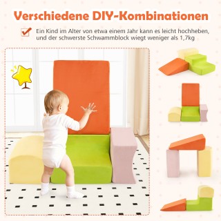 Costway Σετ Αναρρίχησης & Σκαρφαλώματος 5 τεμαχίων με Μαλακά Κύβους... Costway Σετ Αναρρίχησης & Σκαρφαλώματος 5 τεμαχίων με Μαλακά Κύβους...