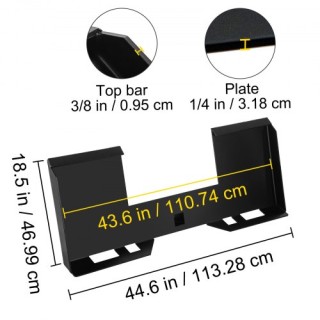 Πλάκα Σύνδεσης VEVOR για Φορτωτές Skid Steer 3000LBS  FHZXAZBHS-XK2...