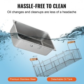 VEVOR Επαγγελματική Ηλεκτρική Φριτέζα 2500W 12L Ανοξείδωτη Αναβάθμι...