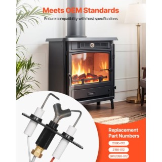 VEVOR Σύστημα Φλόγας Φυσικού Αερίου SRV2090-012 για Τζάκι, Συμβατό ...